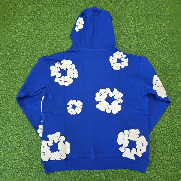 Blue and White Floral Men's Sweater - Picture 6 of 10